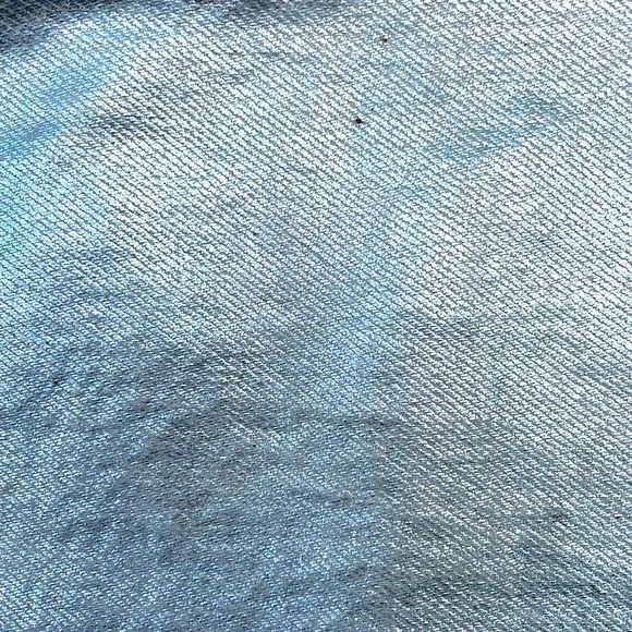 ZARA CHROME / METALLIC SILVER DIPPED BOYFRIEND DENIM JEANS -6 🔥🤘 - Picture 4 of 12